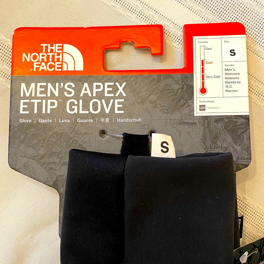 The North Face Mens Apex+ Etip Extreme Cold Weather Gloves TNF Black Size Small
